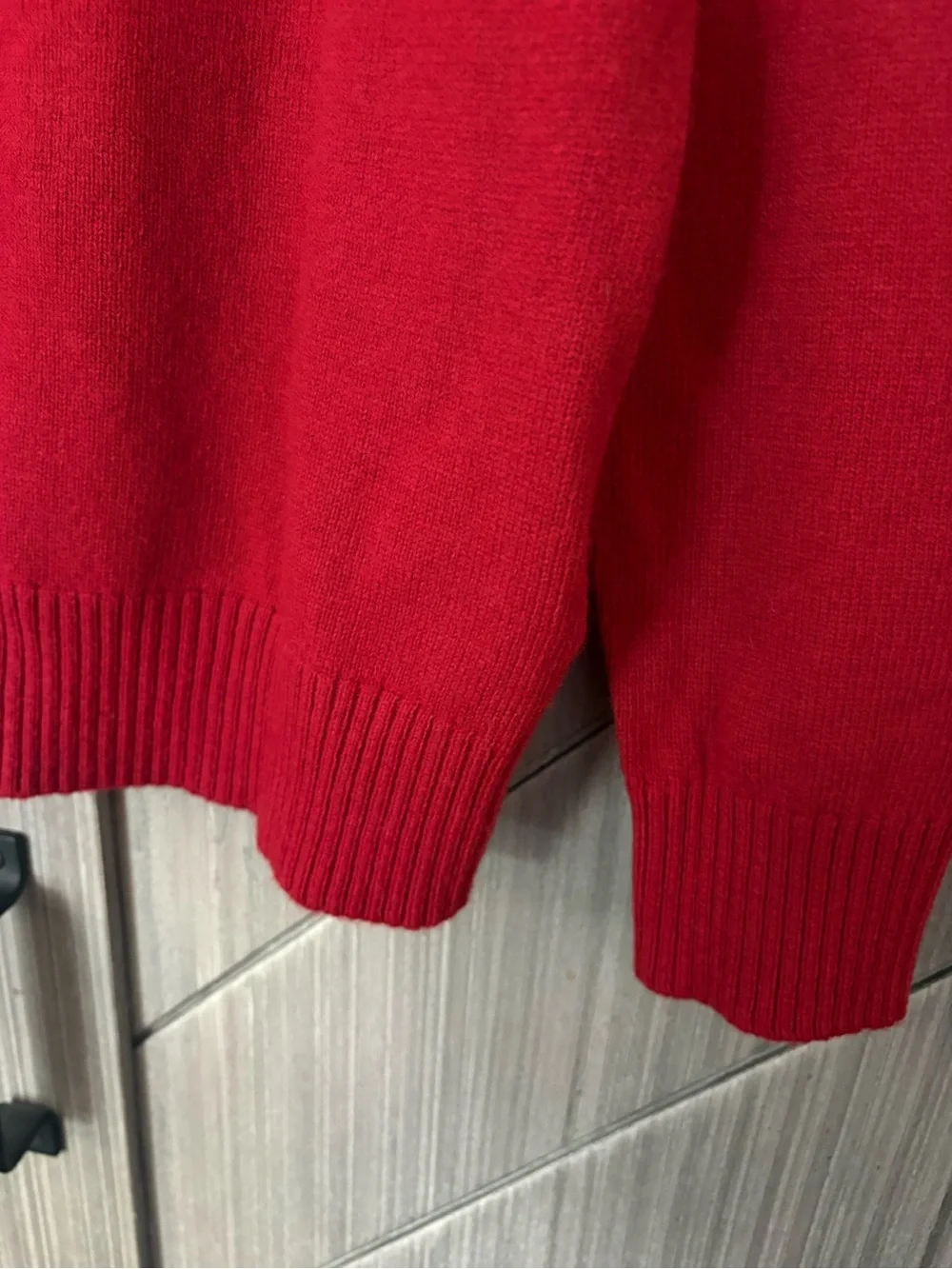 NWT J. CREW Crewneck Sweater in Supersoft Lambswool Blend Men's Size Large Red